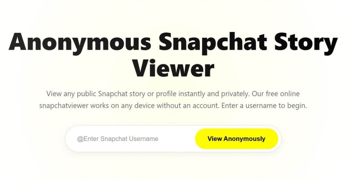 How to View Snapchat Profiles Anonymously (No Login!)